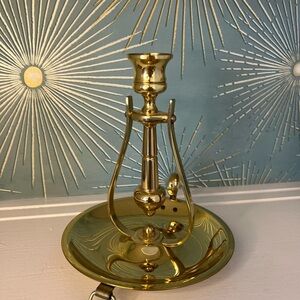 Baldwin Brass Elegant Brass Gimbal Style Candle Holder